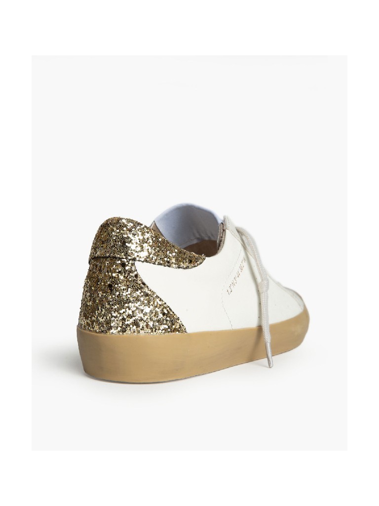 Sapatilhas com Glitter Dourados