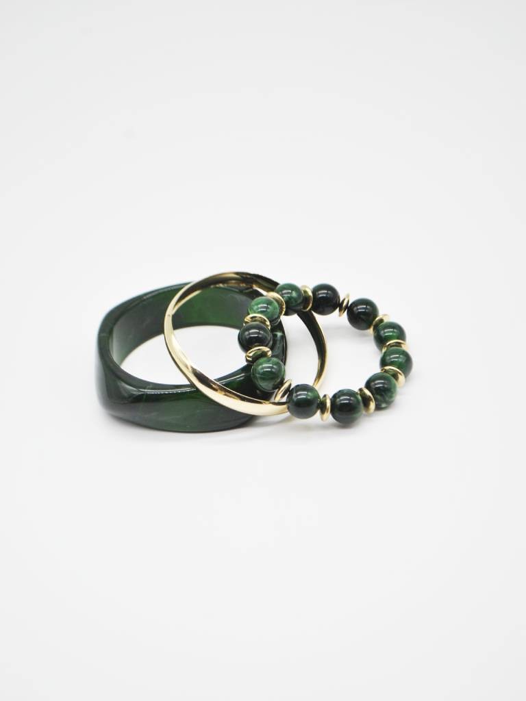 CONJUNTO PULSEIRAS VERDES