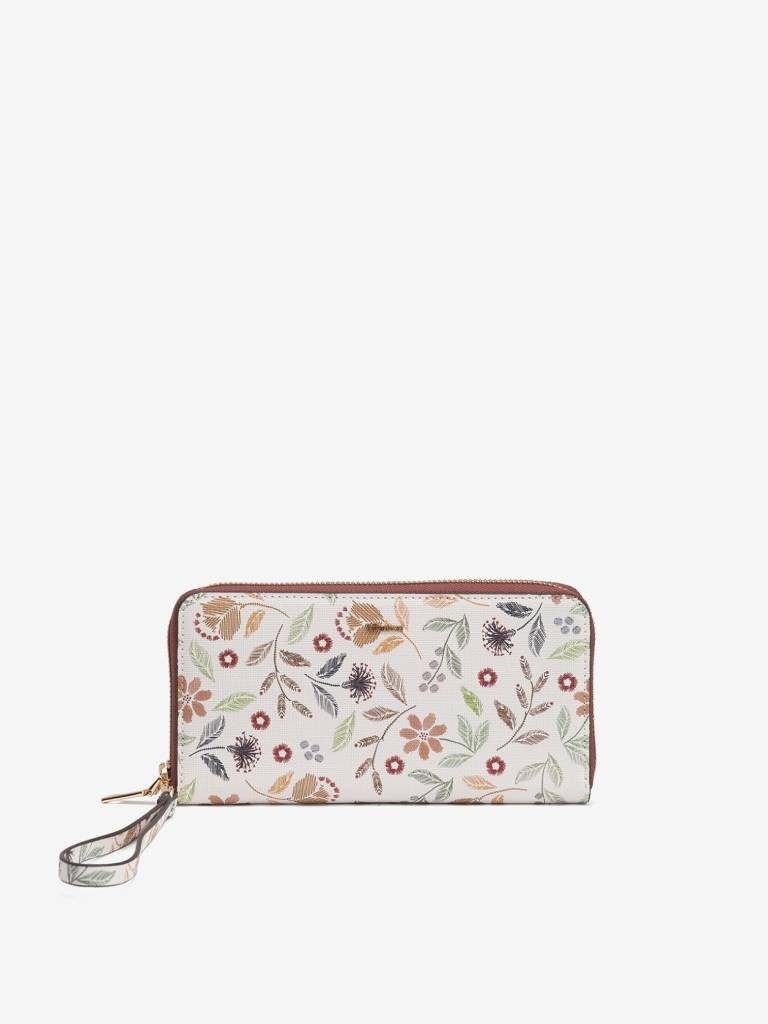 PORTA MOEDAS FLORAL GRANDE