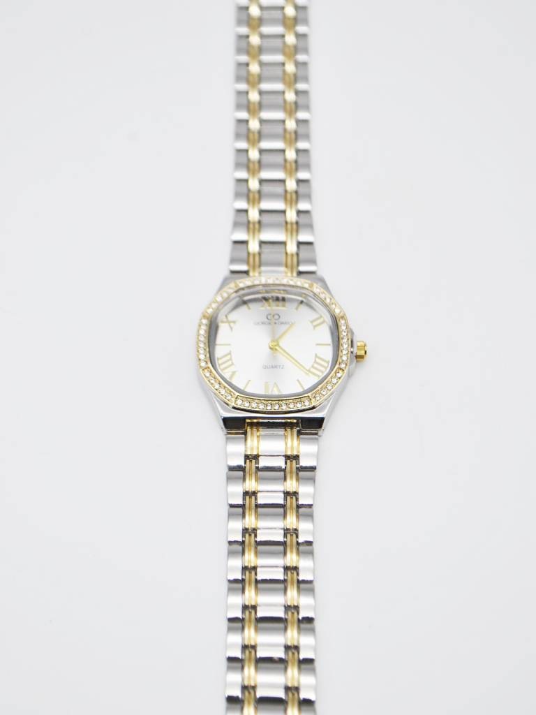 RELÓGIO BICOLOR COM BRILHANTES