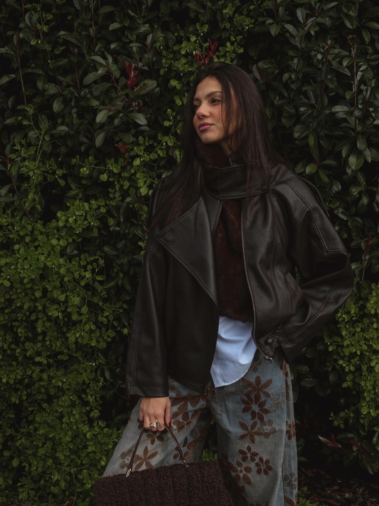 CASACO EFEITO DE PELE GOLA...