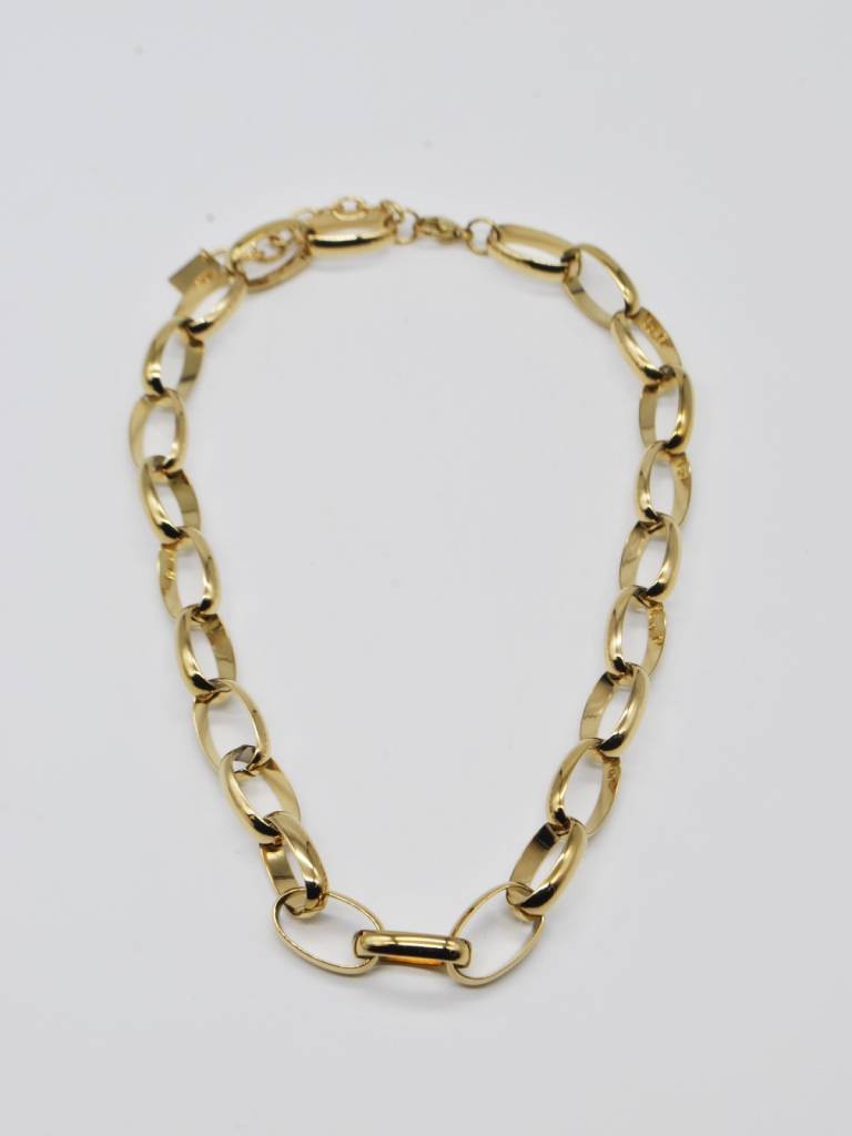 COLAR DE ELOS OVAIS DOURADOS