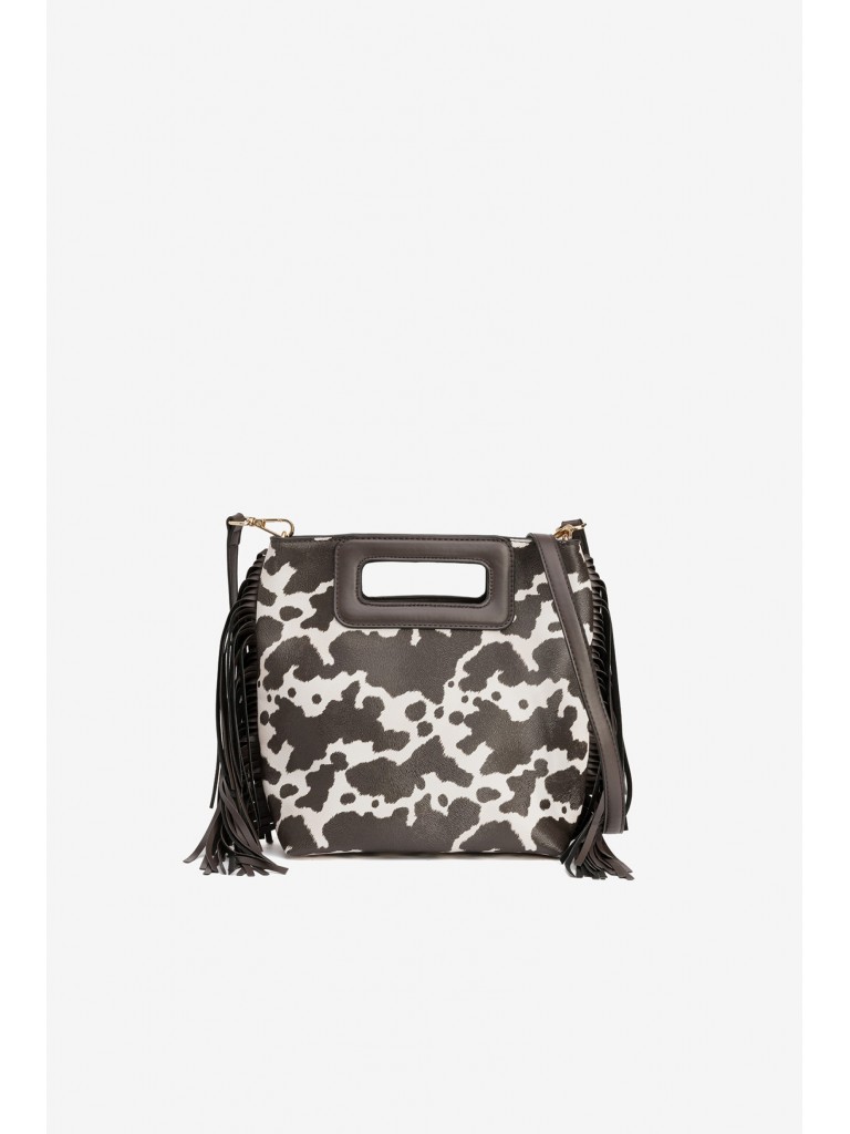 Carteira padrão animal franjas