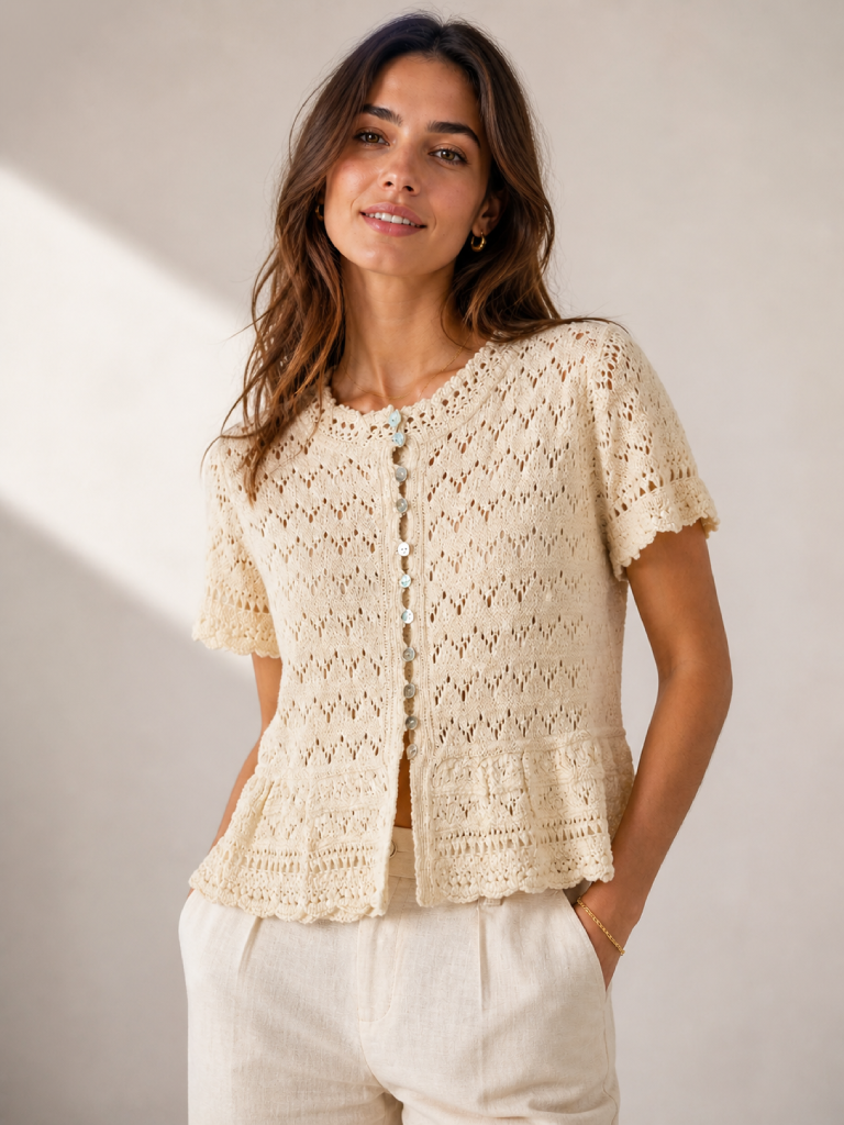 BLUSA DELICADA COM FOLHOS