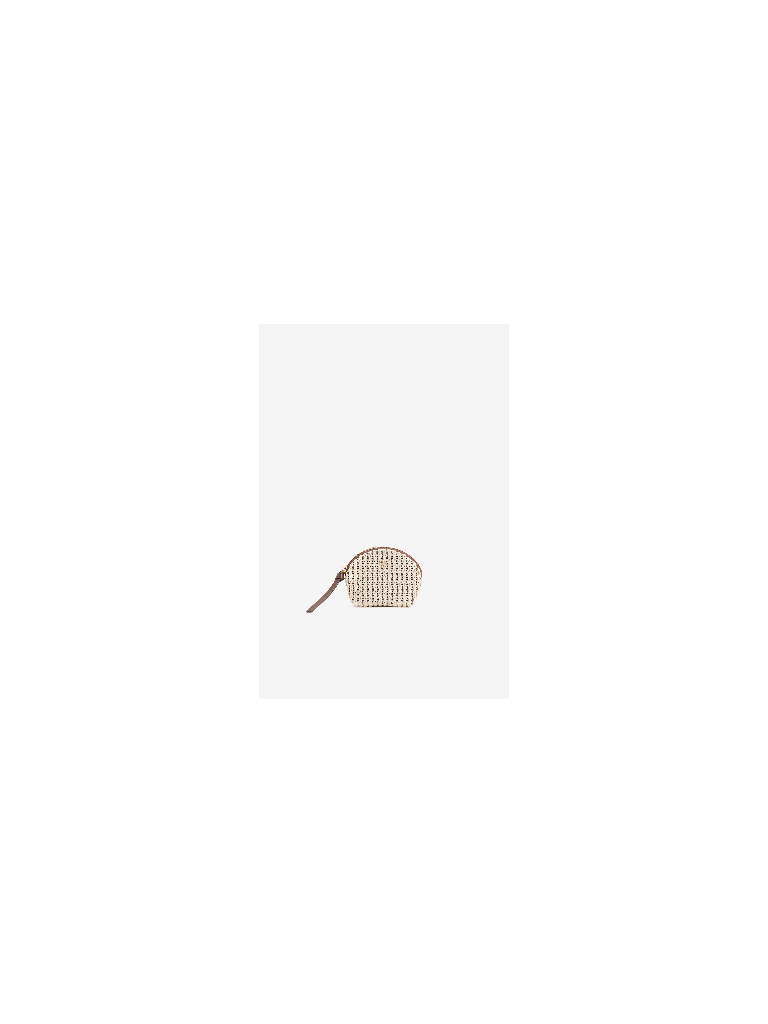 Porta-moedas minimalista ráfia